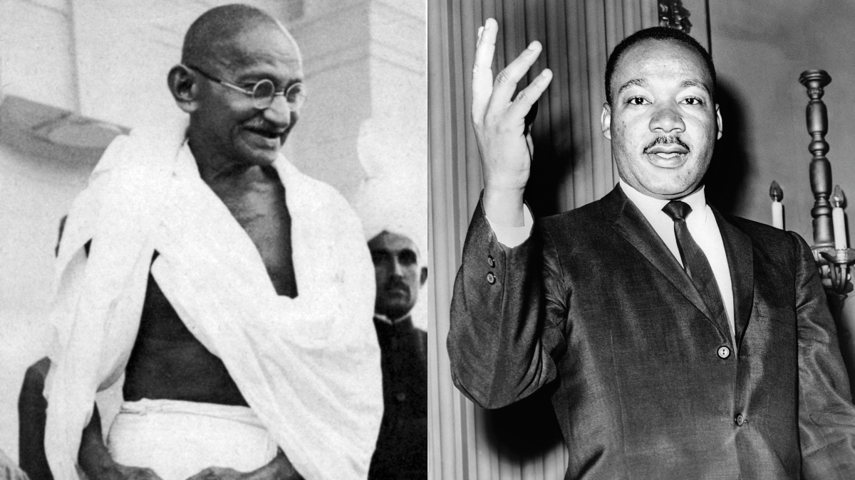 Mohandas Karamchand Gandhi (L), Martin Luther King (R)
