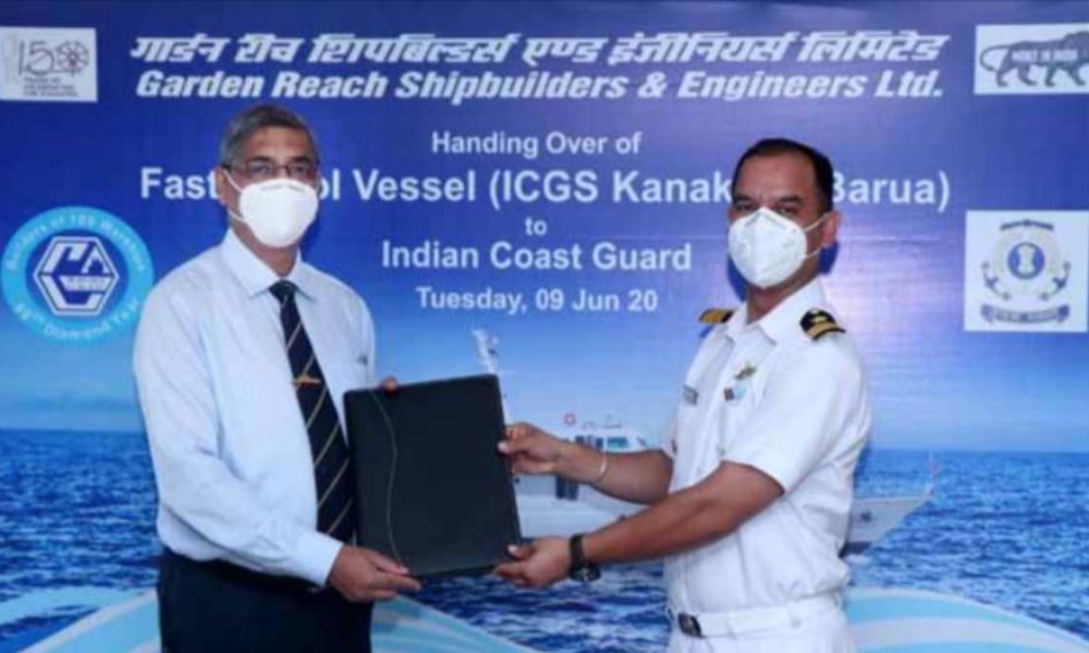 GRSE delivers 5th Fast Patrol Vessel to Indian Coast Guard