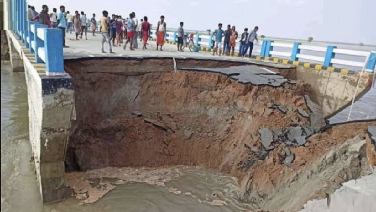 Bihar bridge caves in within a month of inauguration by CM