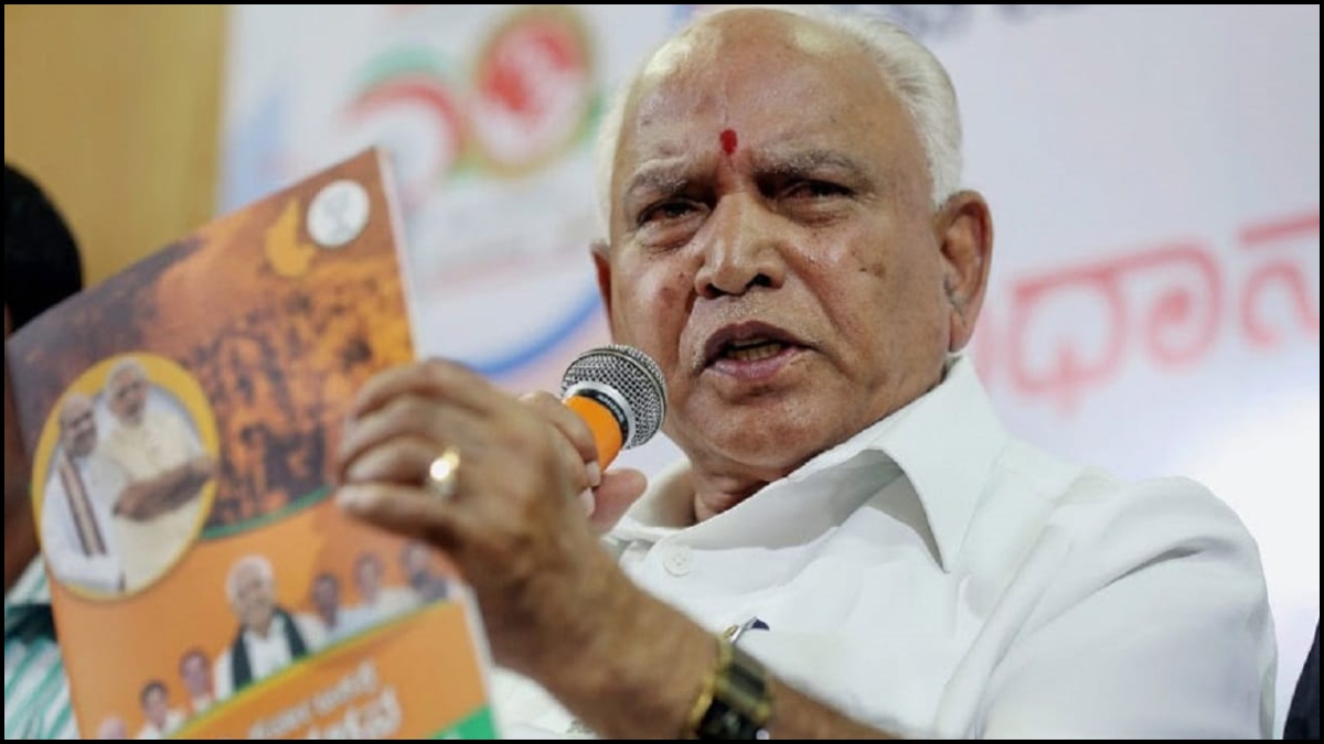 Yediyurappa holds a roadshow at Shikaripur ahead of his son’s nomination