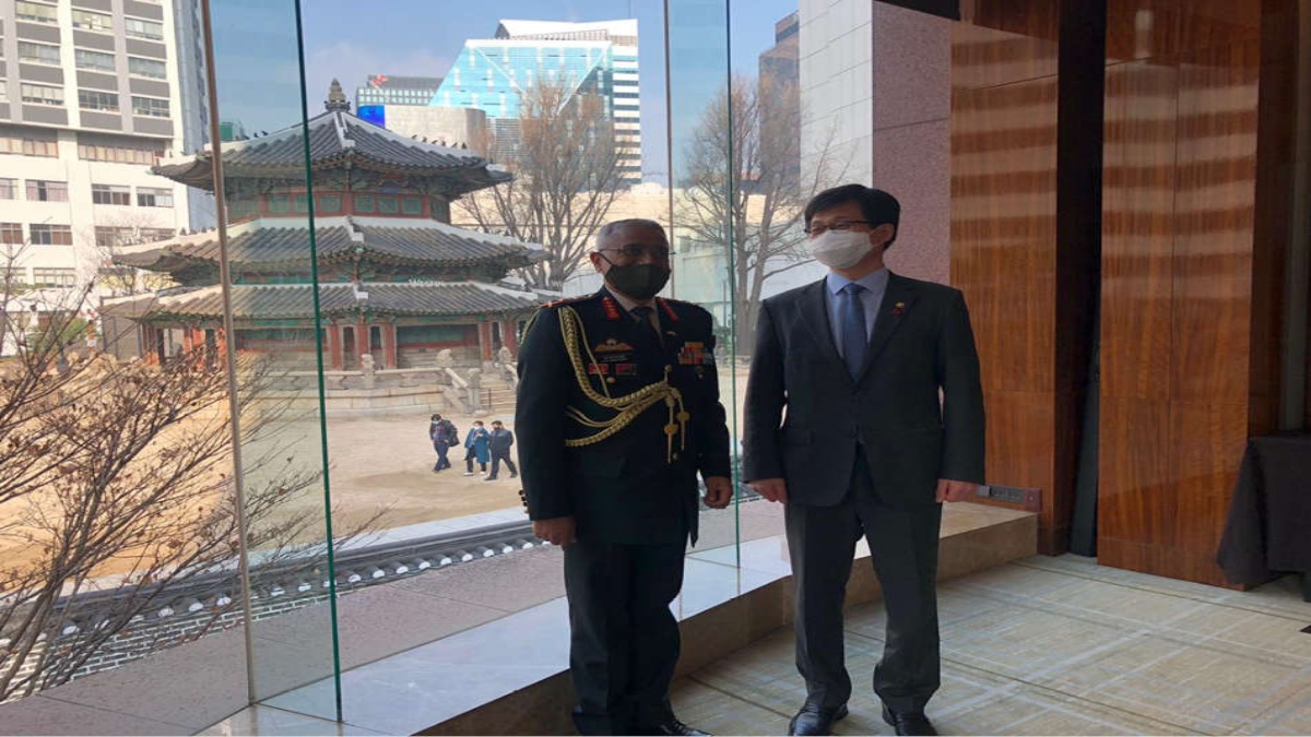 ARMY CHIEF GEN NARAVANE ON A THREE-DAY VISIT TO SOUTH KOREA