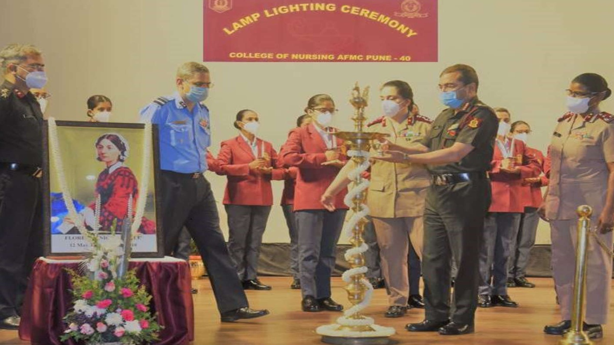 Lamp-lighting ceremony of nursing cadets of AFMC