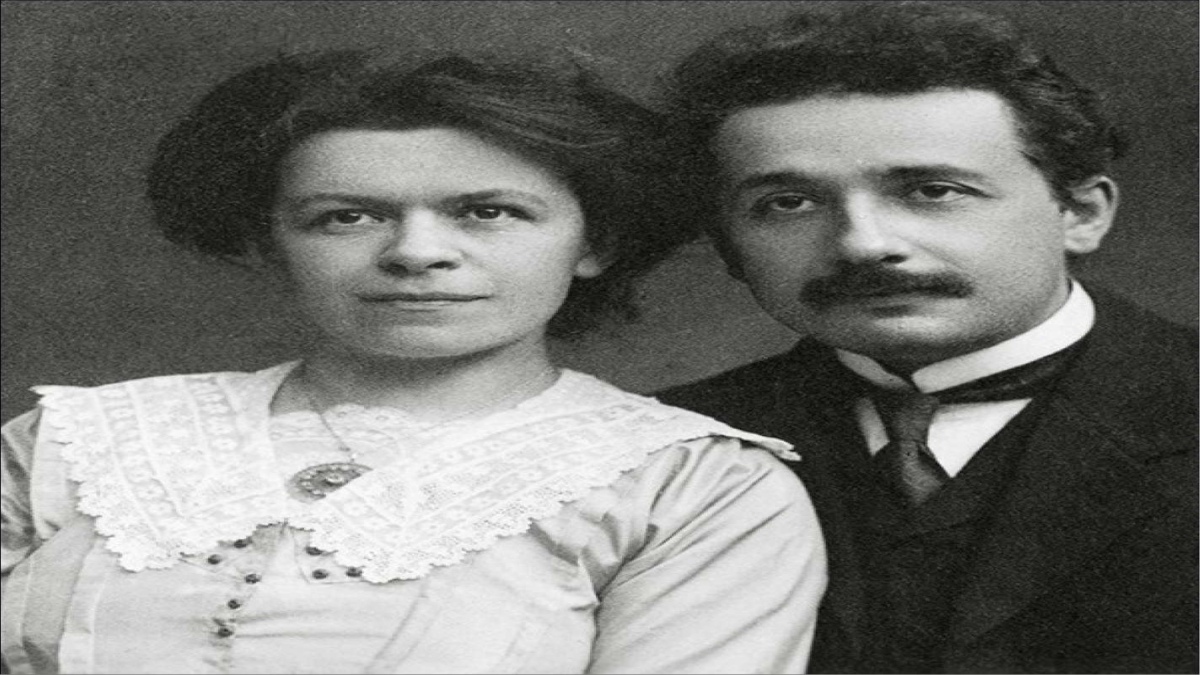 Albert Einstein with his wife Mileva Marić.