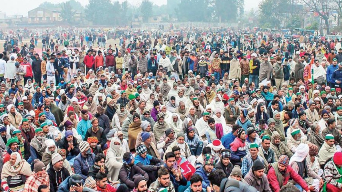 Haryana: Amid restrictions Mahapanchayat organized in Palwal
