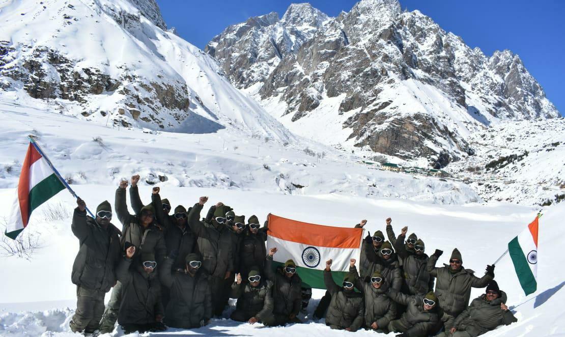 ITBP waves flag