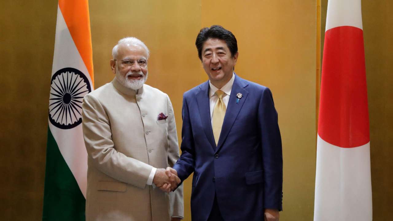 PM Narendra Modi and former Japanese Prime Minister Shinzo Abe