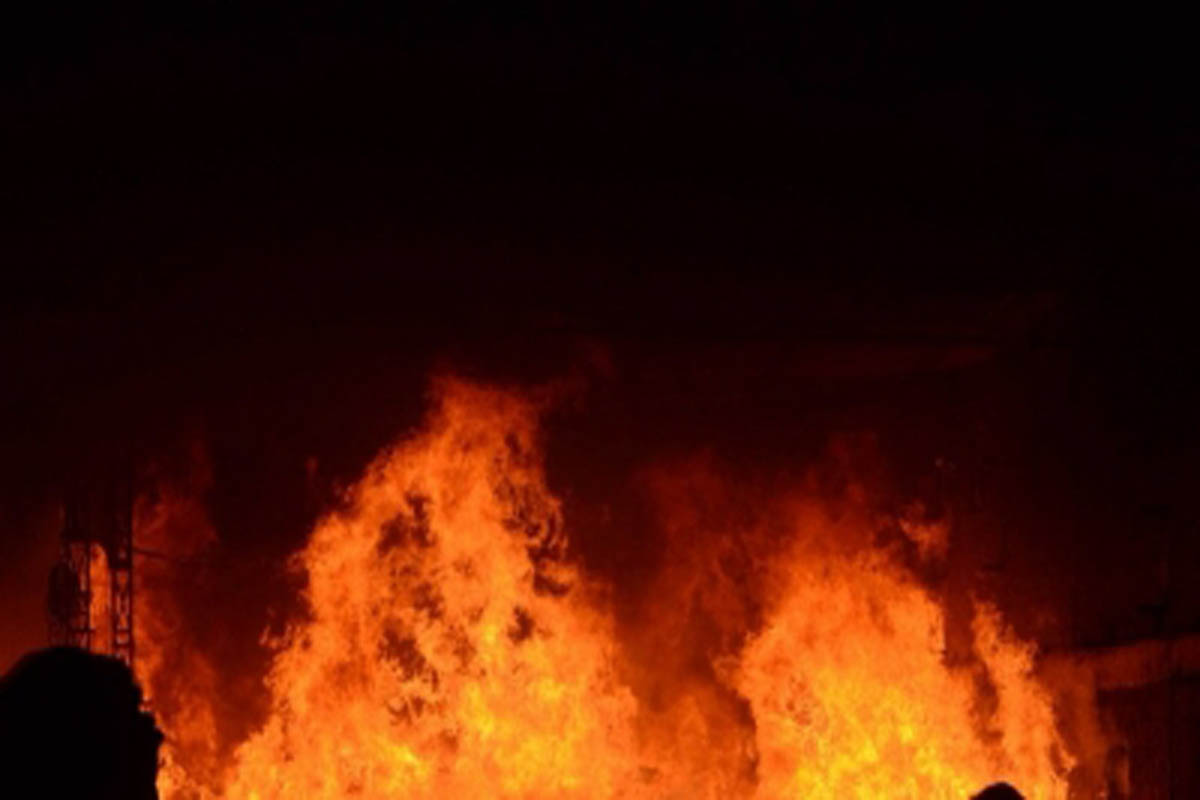 Odisha: Fire breaks out at scrap godown in Jajpur