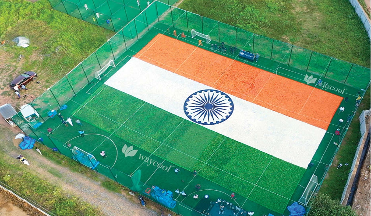 7500+ SQ FT TRICOLOUR CREATED WITH FRESH VEGETABLES