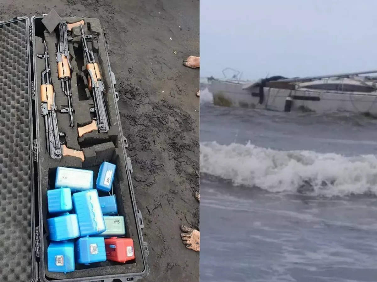 Suspicious boat loaded with weapons including AK-47 found near Harihareshwar beach