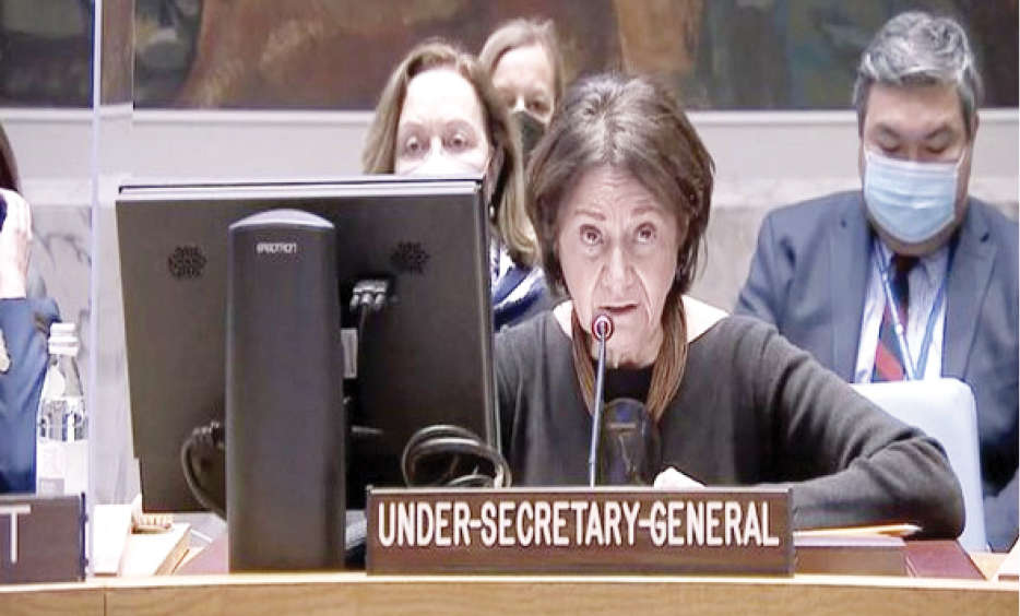 UN Undersecretary-General for Political and Peacebuilding Affairs Rosemary DiCarlo.