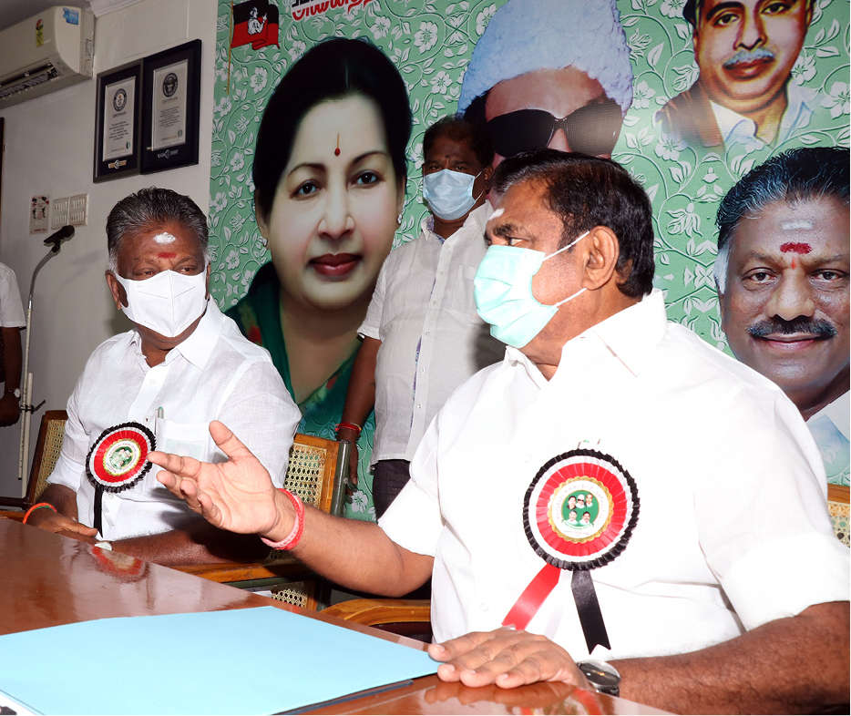 Edappadi K. Palaniswami accused former CM O. Panneerselvam for plotting to split AIADMK without directly naming him.