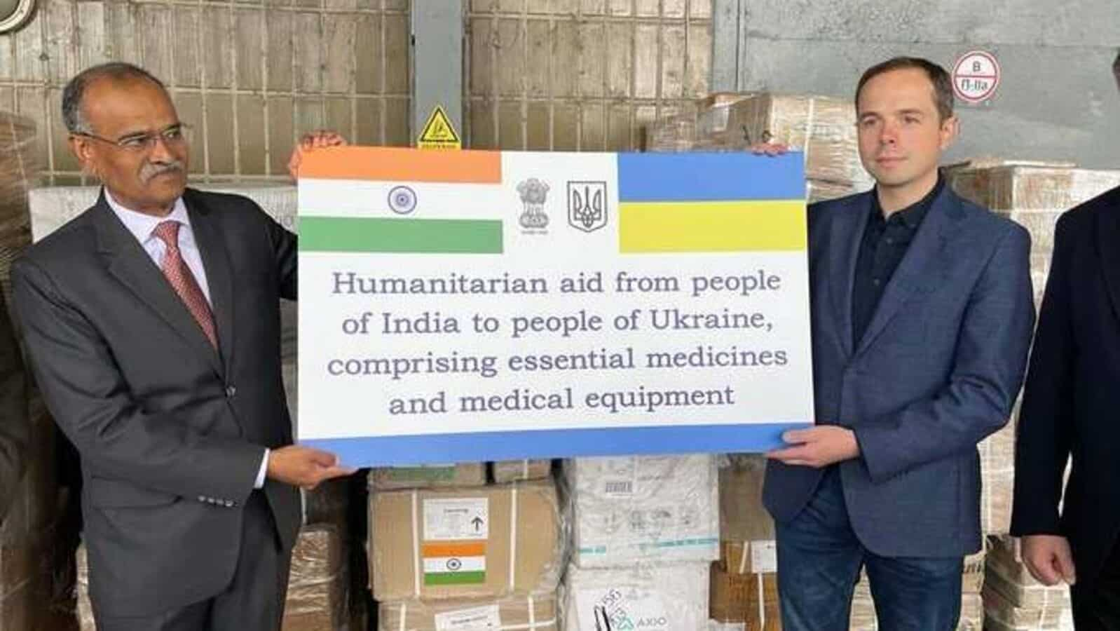 INDIA SENDS 7,725 KG ﻿OF HUMANITARIAN AID TO UKRAINE