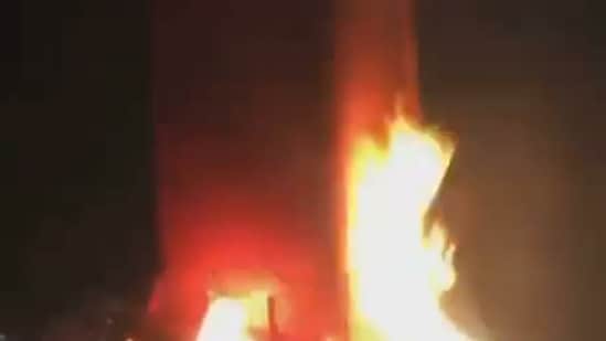 Iran protestors torch police station in video as unrest over Mahsa Amini’s death spread