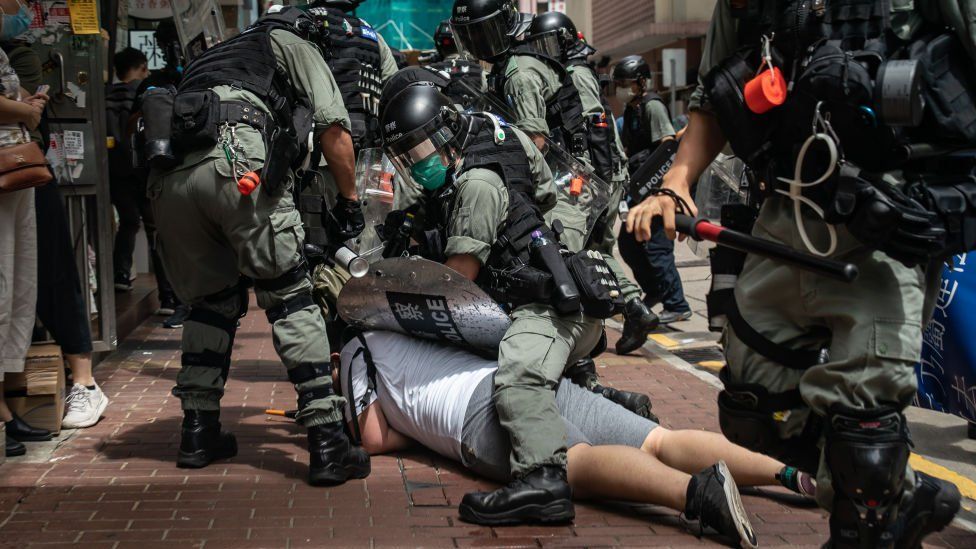 Teen activists held under Hong Kong security law