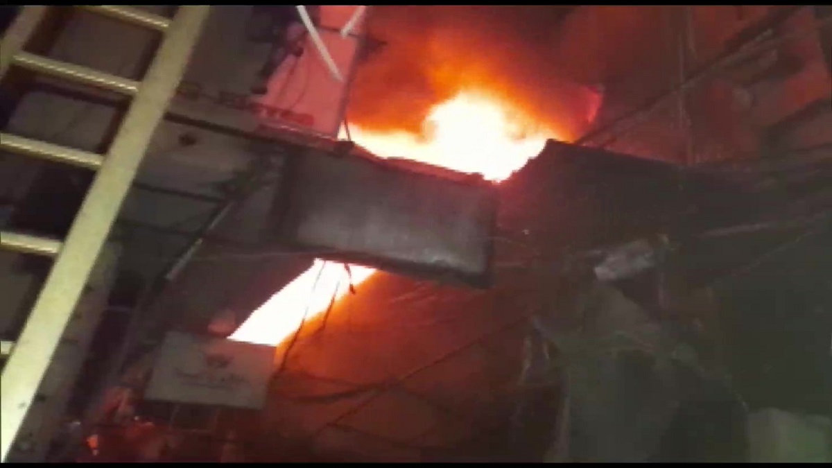 After a fire breaks out in Delhi’s Gandhi Nagar market, a burned body was retrieved