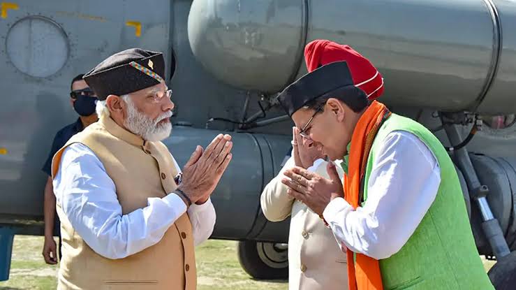 CM Dhami welcomes PM Modi