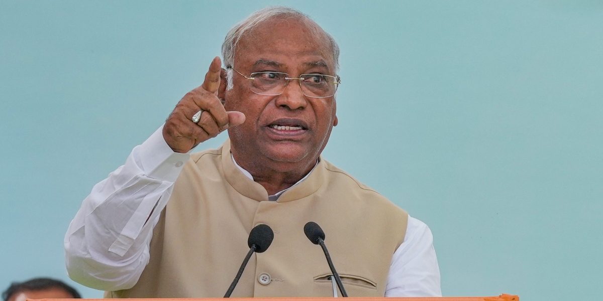 Malikarjun Kharge slams BJP-RSS for “curtailing freedom” on Constitution Day