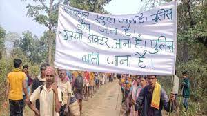 Tribals Continue Their Protest For 15th Day