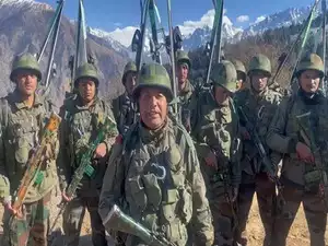 Indian Army Troops ready for helping in Joshimath.