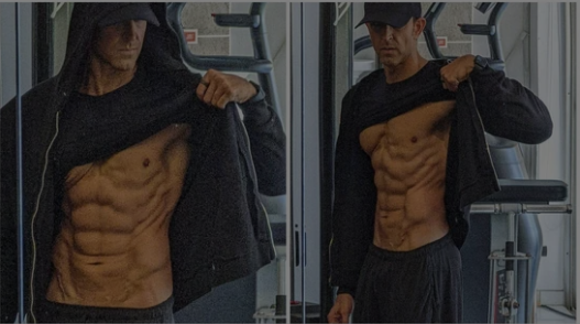 HRITHIK FLAUNTING HIS RIPPED<br>ABS IS A WORKOUT INSPIRATION