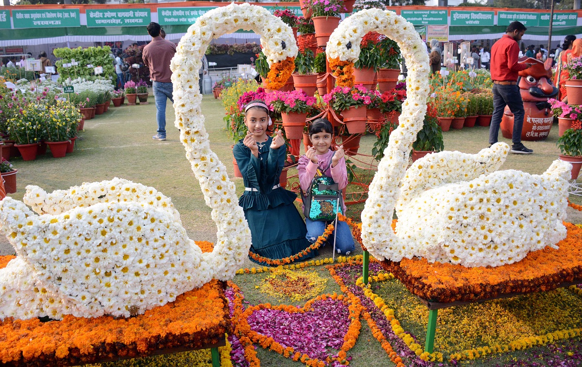 Visitors at the Annual Fruit, Vegetable, and Flower Exhibition organised at Raj Bhavan