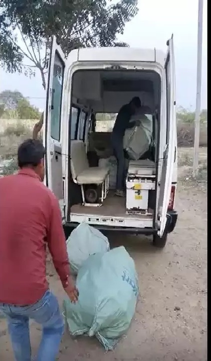 Rajasthan: Ambulance transporting footwear goes viral