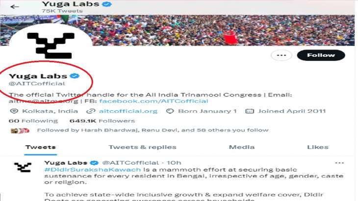 TMC Twitter account hacked name and DP changed