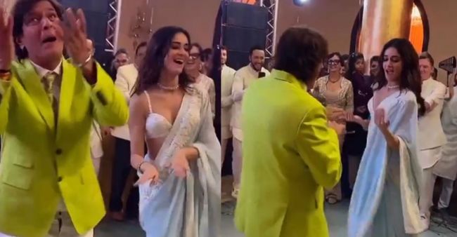 [Viral Video] Ananya Panday and Chunky Panday dance their heart out at Alanna Panday’s wedding