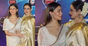 Alia Bhatt’s priceless reaction as Rekha dedicates Dadasaheb Phalke Award to her