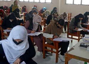 8th standard examination for the first time after the Jammu and Kashmir administration shifted academic session