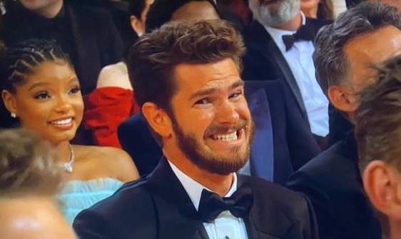 Andrew Garfield’s funny reaction to Jimmy Kimmel’s Oscars monologue goes viral