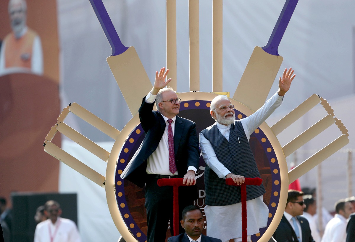 Narendra Modi and Anthony Albanese attend ceremony celebrating 75 years of friendship with Australia and India through cricket