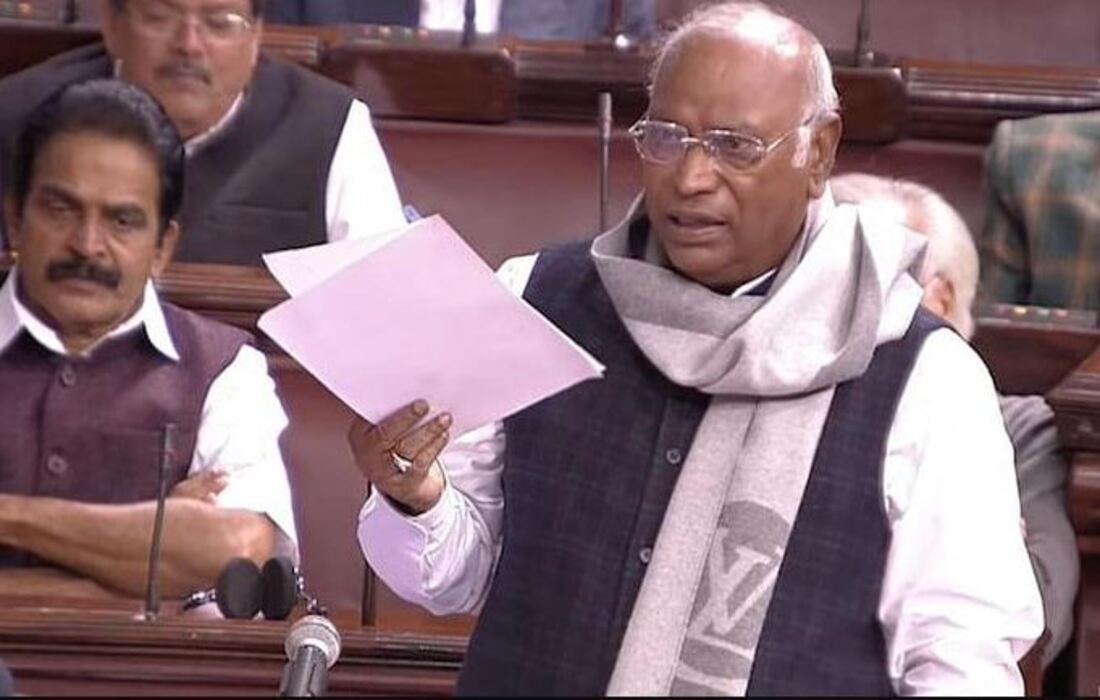 Mikes switched off in Parliament whenever we raise Adani issue: Mallikarjun Kharge
