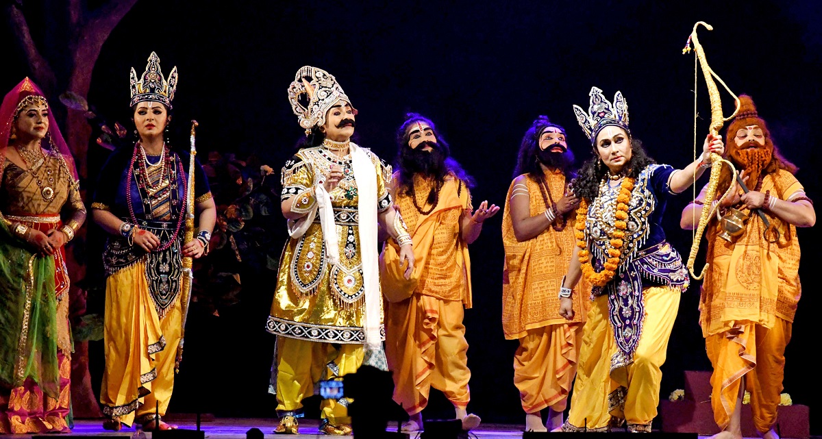 Artists from Sankardev Kalakshetra society perform Ankiya Bhaona titled “Sri Ram Vijay”