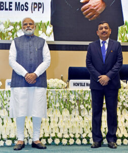 PM Modi with Subodh Kumar Jaiswal at Diamond Jubilee celebrations of CBI