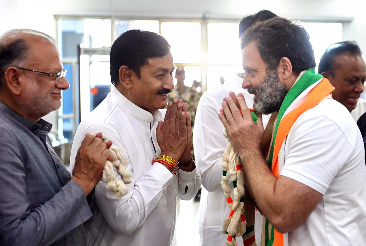 Rahul Gandhi arrives in Surat to file appeal against his conviction in 2019 defamation case