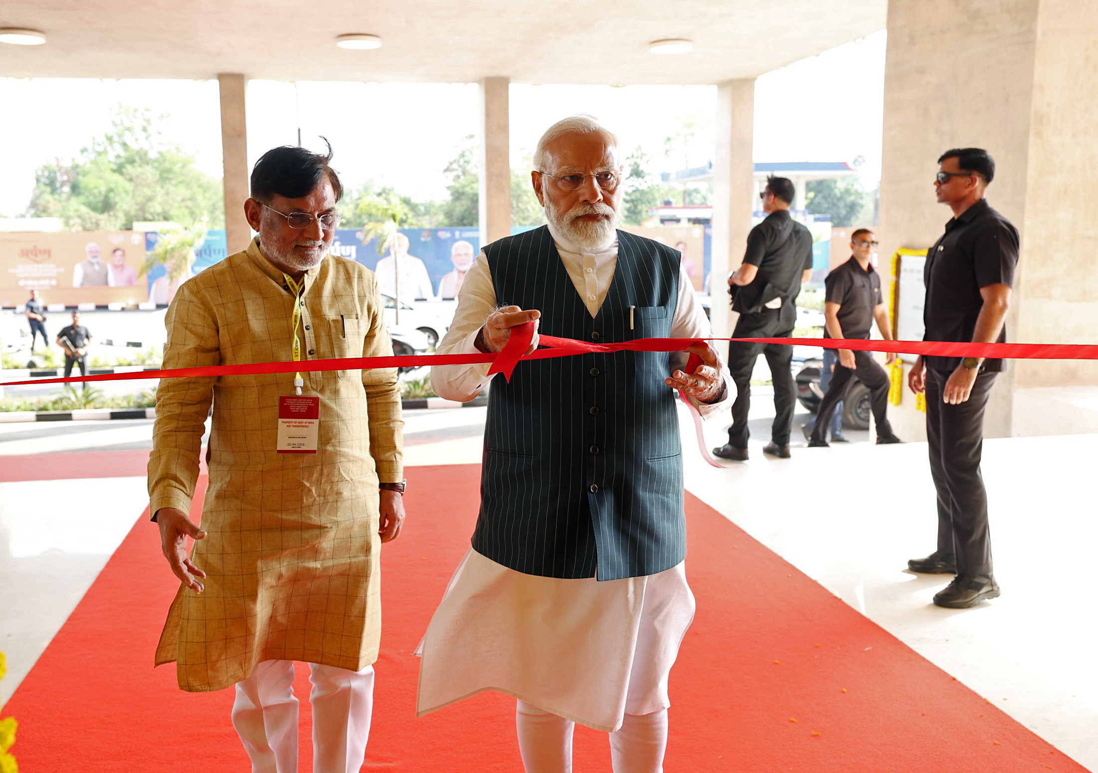 Narendra Modi visits NAMO Medical Education & Research Institute.