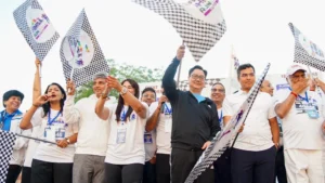 Union Law Minister Kiren Rijiju flagged off ‘IIFL Jito Ahimsa Run’