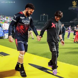 IPL 2023: SRK teaches Virat Kohli ‘Jhoome Jo Pathaan’ hook step