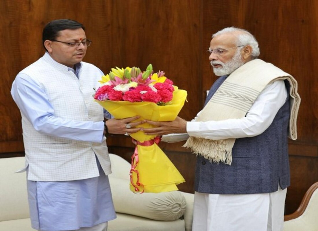 CM Dhami discusses development issues with Modi