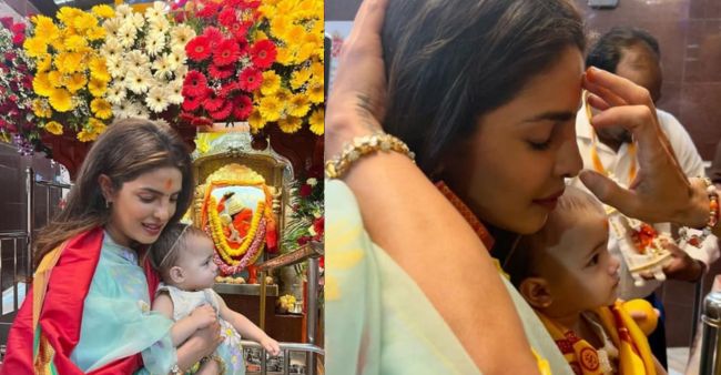 Priyanka Chopra and daughter Malti Marie seek blessings at Mumbai’s Siddhivinayak Temple; PICS go viral