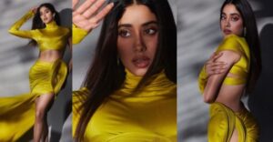 Janhvi Kapoor steals the internet with a yellow co-ord set designed by Gaurav Gupta