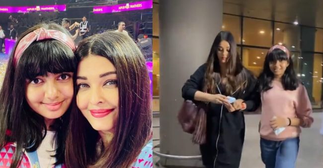 Watch: Aishwarya Rai Bachchan holds Aaradhya’s hands as they return from Ponniyin Selvan 2 promotions