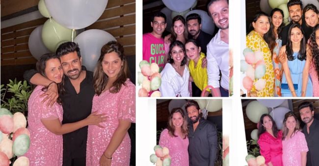 Upasana glows in baby shower pics; Ram Charan keeps mom-to-be close as spend time with family