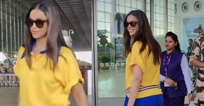 Deepika Padukone goes casual with her airport look, carries a suitcase worth Rs 3 lakhs- Video Inside