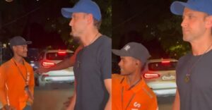 Watch: Hrithik Roshan brutally slammed after his security pushes a delivery man for taking a selfie