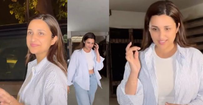Parineeti Chopra sparks engagement speculation as fans spotted her with a silver band on her ring finger- Video Inside