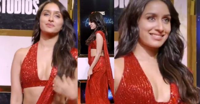 Viral: Shraddha Kapoor is oh-so-gorgeous in a red saree for Jio World Convention Centre