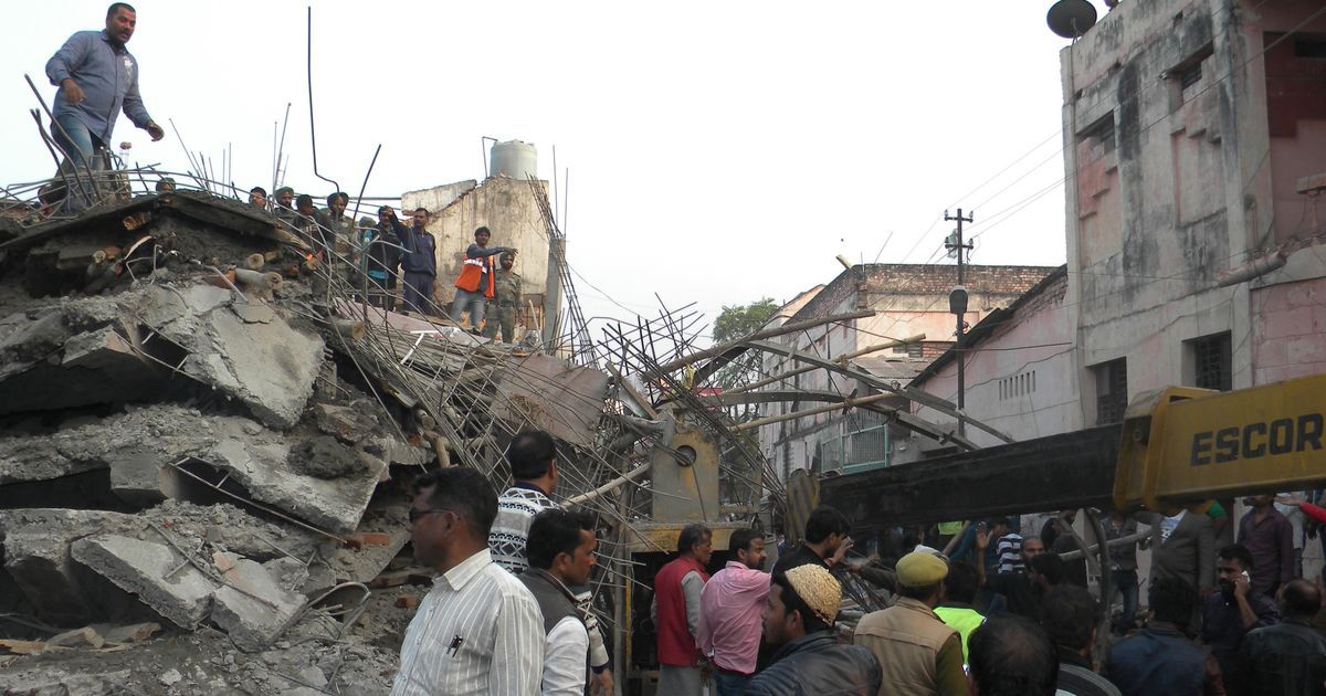 Under-construction building collapses in Uttar Pardesh