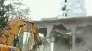 Illegal construction demolishes at Indore temple after 36 killed in stepwell collapse